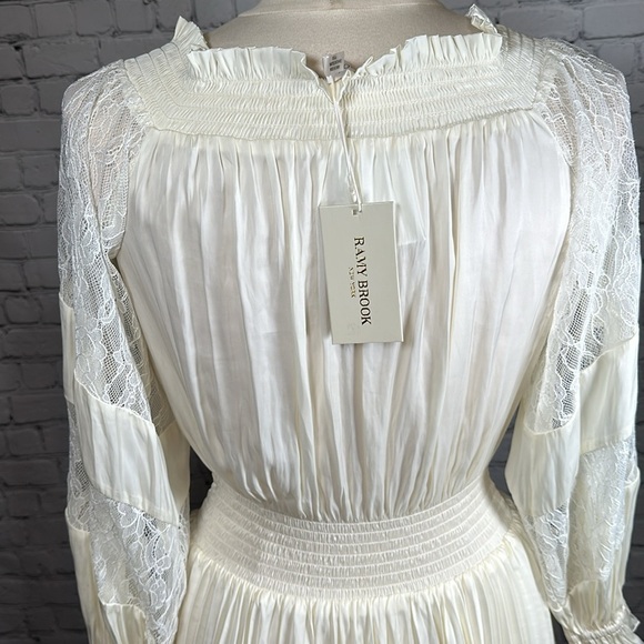 Ramy Brook Victorian Bohemian Mini Trent Lace Off-the-Shoulder Dress XS NEW - Picture 9 of 16